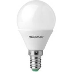 Megaman LED lamp E14 druppel 4,9W, opaal, universeel wit