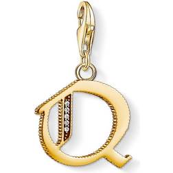 Thomas Sabo Charm Club Letter Q Charm Pendant - Gold/White