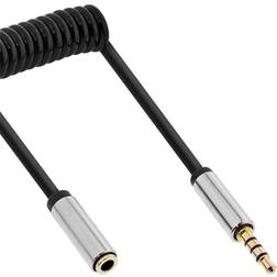 InLine Slim Spiral 3.5mm-3.5mm M-F 0.5m