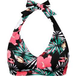 Abecita Palm Beach Halterneck Bra - Black/Multicolor