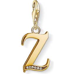 Thomas Sabo Charm Club Letter Z Charm Pendant - Gold/White