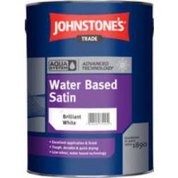 Johnstone's Trade Aqua Water Based Satin Wood Paint Brilliant White 1L