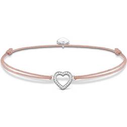 Thomas Sabo Little Secret Heart Bracelet - Silver/Beige/White