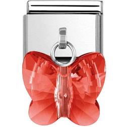 Nomination Composable Classic Link with Red Butterfly Charm - Silver/Red