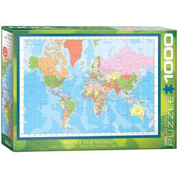 Eurographics Modern Map of the World 1000 Bitar