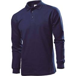 Stedman Polo Long Sleeve Men - Marine Katoen