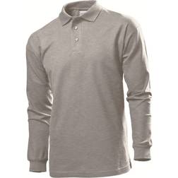 Stedman Polo Long Sleeve Men - Grijs Katoen