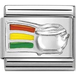 Nomination Composable Classic Link Rainbow and Pot of Gold Charm - Silver/Multicolour