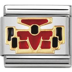 Nomination Composable Classic Link Formula 1 Charm - Silver/Gold/Red/Black