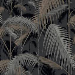 Cole & Son Palm Jungle Designtapete von and Black/ Silver noir/argent