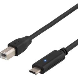 Deltaco USB B - USB C 2.0 2m