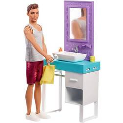 Barbie Ken & Bathroom Playset FYK53