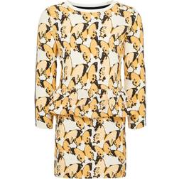 Name It Mini Butterfly Print Dress - Beige/Peyote (13163319)