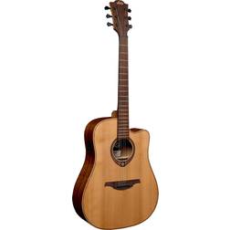 Lag T170DCE Natural Satin Guitare Dreadnought acoustique-électrique