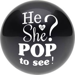 Amscan Latex Ballon He or She Pop To See Black/White