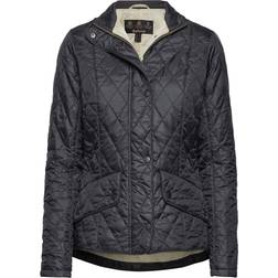 Barbour Flyweight Cavalry Quilted Jacket - Black/Stone