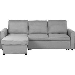 Beliani Nesna Right-Hand Dark Wood Grey Sofa 228cm 3 Seater