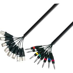 Adam Hall 3 Star 8XLR-8x6.3mm 9.8ft