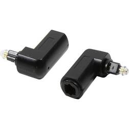 LogiLink 90° Angled Toslink-Toslink M-F Adapter