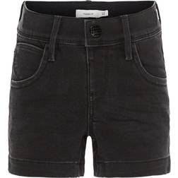 Name It Girl's Pantalones cortos Salli denim negro