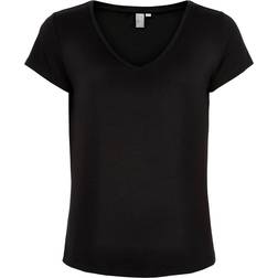 CULTURE Poppy V-Neck T-shirt - Black