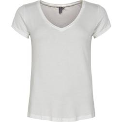 CULTURE Poppy V-Neck T-shirt - Spring Gardenia