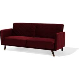 Beliani Senja Red Sofa 200cm 3-Sitzer