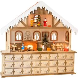 Legler Small Foot Houten Adventskalender Woonkamer met Lichtjes