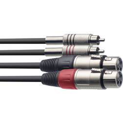 Stagg 2RCA-2XLR M-F 0.6m