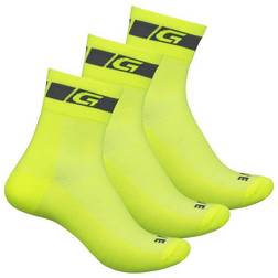 Gripgrab Hi-Vis Regular Cut 3-Pack Sock - Yellow Hi-Vis