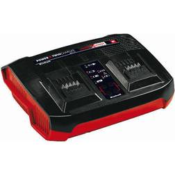 Einhell Caricabatteria Power-X-Twincharger carica 2 batterie contemporaneamente