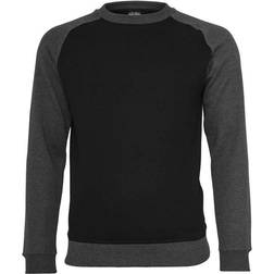 Urban Classics 2-Tone Raglan Crewneck - Black/Charcoal