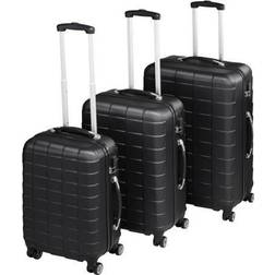 tectake Hard Shell Suitcase - Set of 3