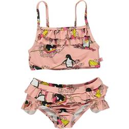 Småfolk Swimwear Bikini Surf Penguin - Silver Pink (82-9920)