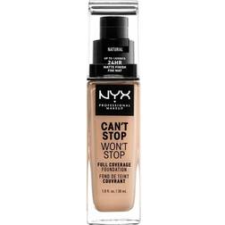 NYX CAN’T Stop WON’T Stop full coverage foundation #natural