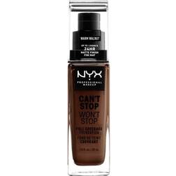 NYX CAN’T Stop WON’T Stop full coverage foundation #warm walnut