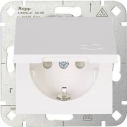 Kopp simple Insert Prise 2P T avec clapet HK 07 blanc pur 940129002