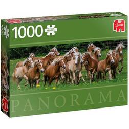 Jumbo Haflinger Horses Panorama 1000 Pieces