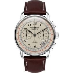 Zeppelin 7614-5, Quartz, 43mm, 5ATM Marron