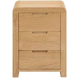 Julian Bowen Curve Oak Bedside Table 38x45cm