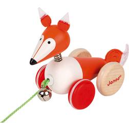 Janod Lisek Drewniany do Ciagniecia Baby Forest