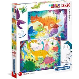 Clementoni SuperColor Funny Dinos 2x20 Bitar