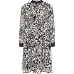 Name It Kid's Long Zebra Dress - Black/Black (13171093)