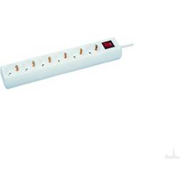 MicroConnect Multiprise 6 Prises avec Interrupteur 5m Blanc