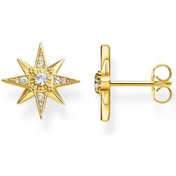 Thomas Sabo Star Earrings - Gold/Transparent