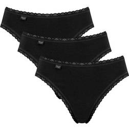 Sloggi 24/7 Cotton Lace Tai Brief 3-pack - Black