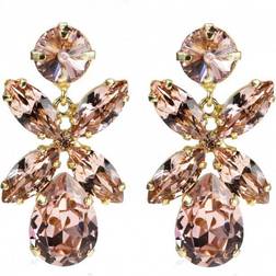 Caroline Svedbom Dione Earrings - Gold/Pink