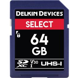 Delkin Select SDXC Class 10 UHS-I U1 V30 100/50MB/s 64GB