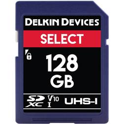 Delkin Select SDXC Class 10 UHS-I U3 V30 100/75MB/s 128GB
