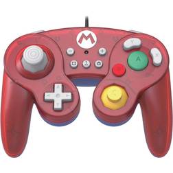 Hori Battle Pad Manette Filaire Type GameCube Super Smash Bros Pour Nintendo Switch Design Mario Licence Officielle Nintendo Rouge